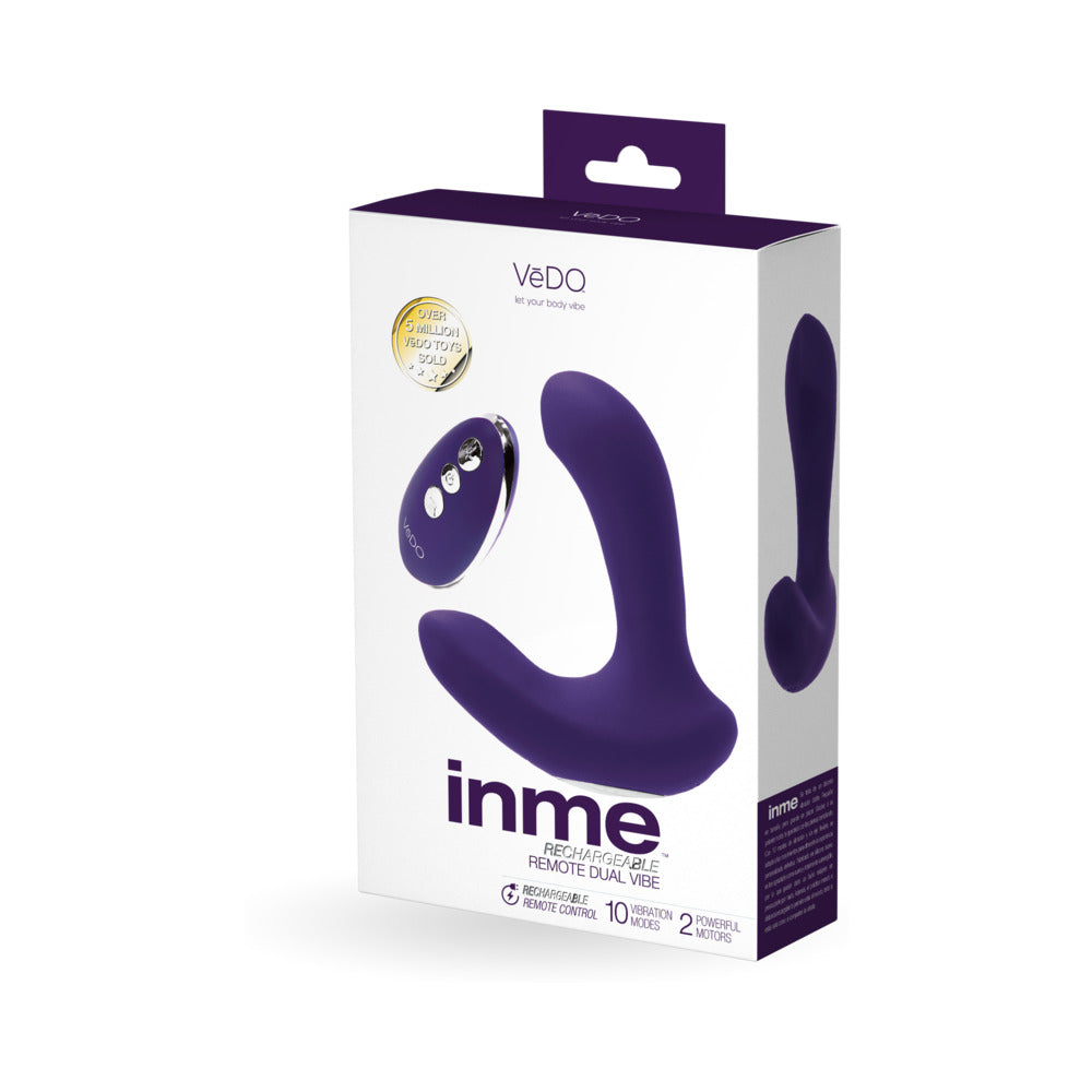 VeDO Inme Rechargeable Dual Vibe with Remote Purple