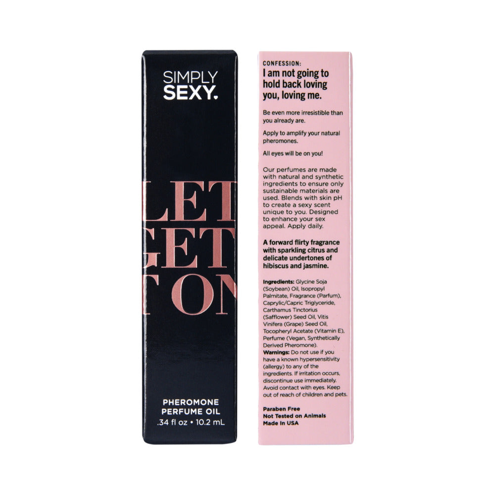 Simply Sexy Pheromone Perfume Oil Roll-On Let's Get It On 0.34 oz.