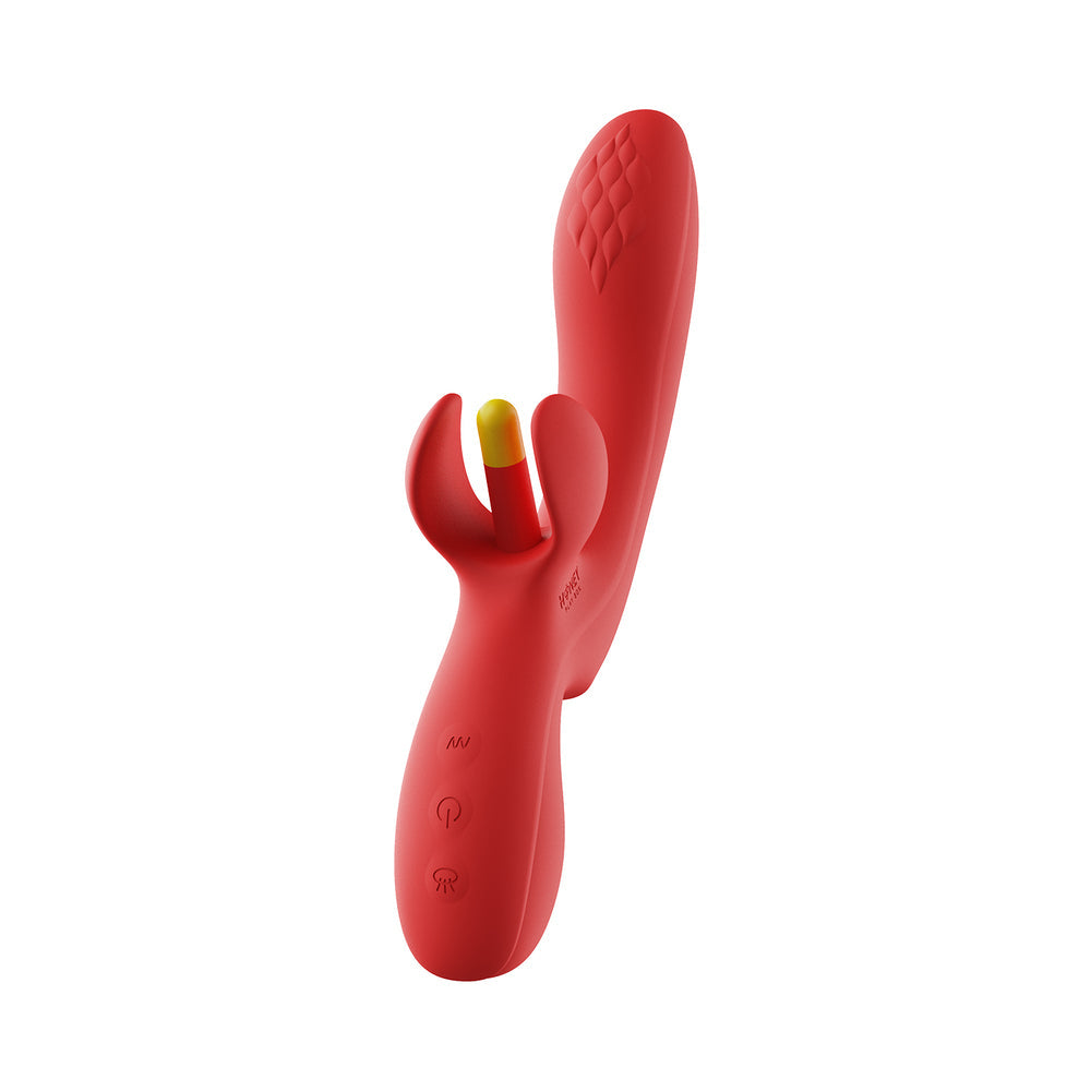 Honey Play Box Fortexa App-Controlled Kinky Finger Flapping Dual Stimulator Red
