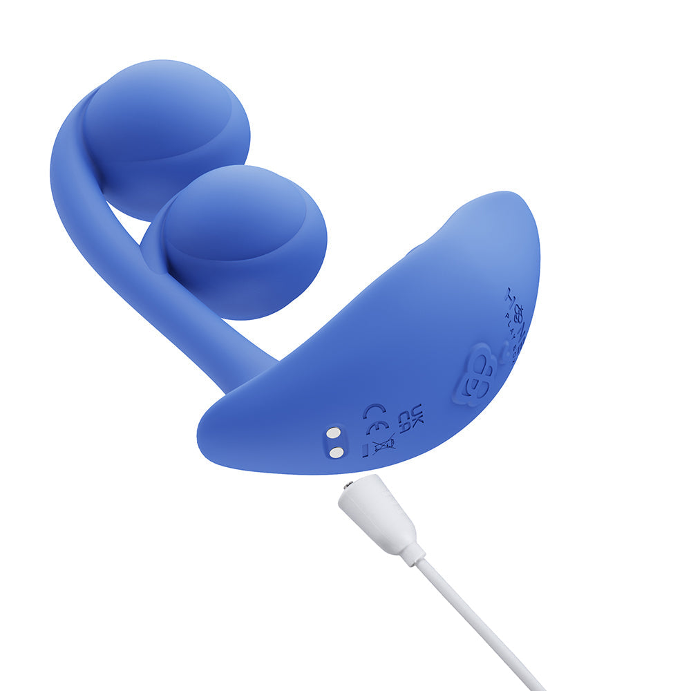 Honey Play Box Fortexa App-Controlled Kinky Finger Flapping Dual Stimulator Blue