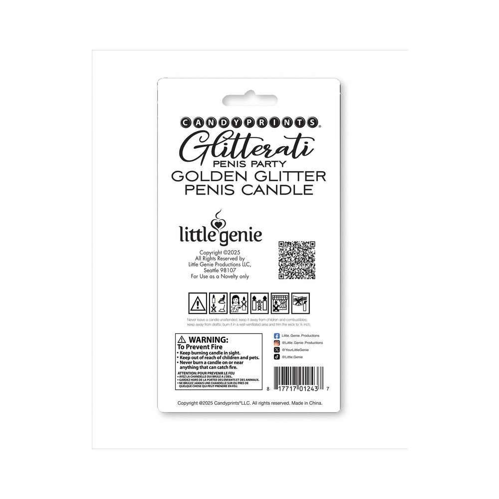 Gold Glitter Penis Candle