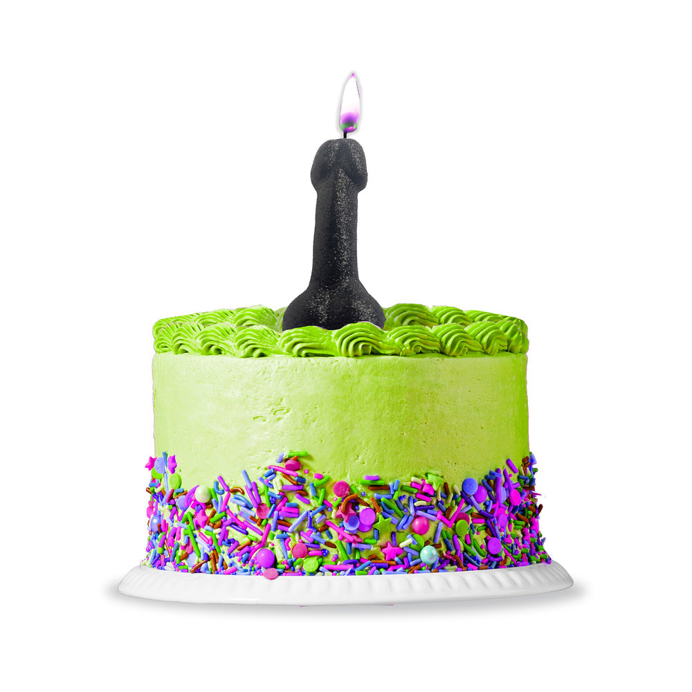 Black Glitter Penis Candle