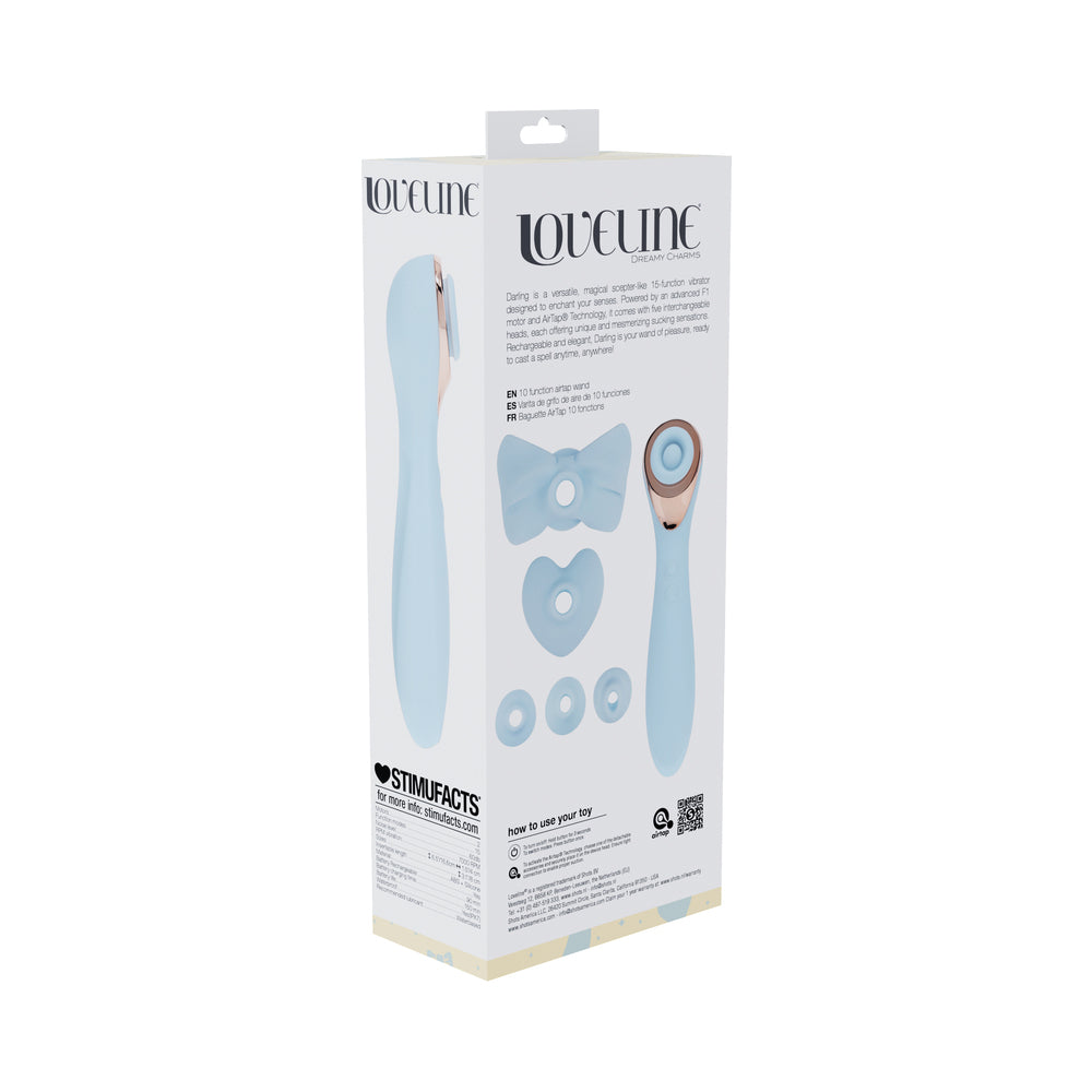 LoveLine Darling AirTapTech Rechargeable Vibrator Blue