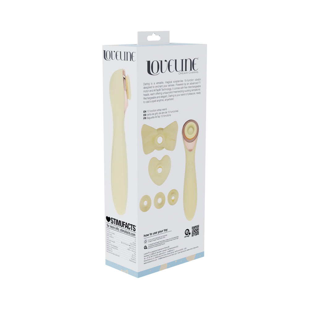 LoveLine Darling AirTapTech Rechargeable Vibrator Yellow