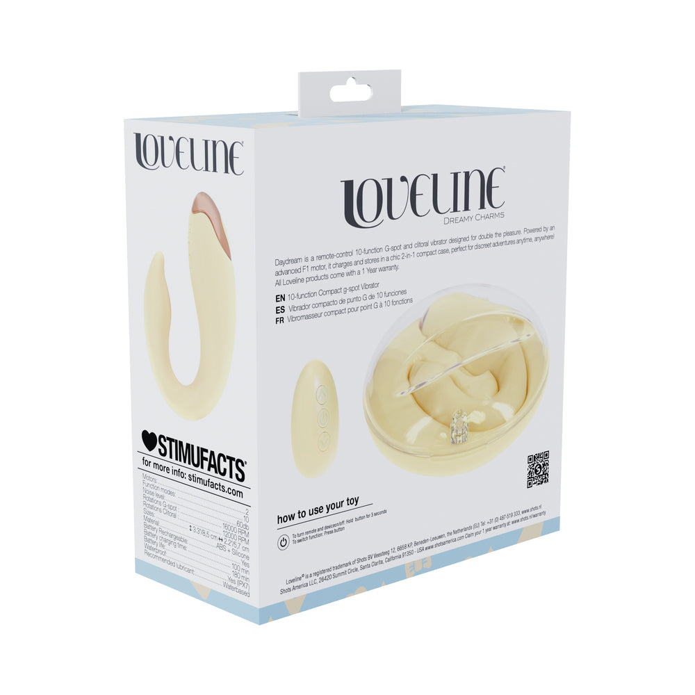 LoveLine Daydream AirTapTech Rechargeable Vibrator Yellow