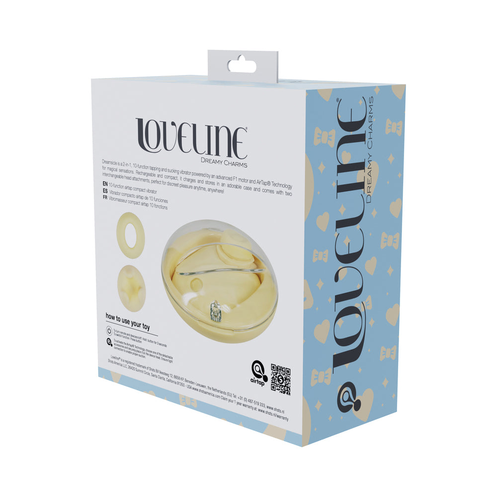 LoveLine Dreamsicle AirTapTech Rechargeable Vibrator Yellow