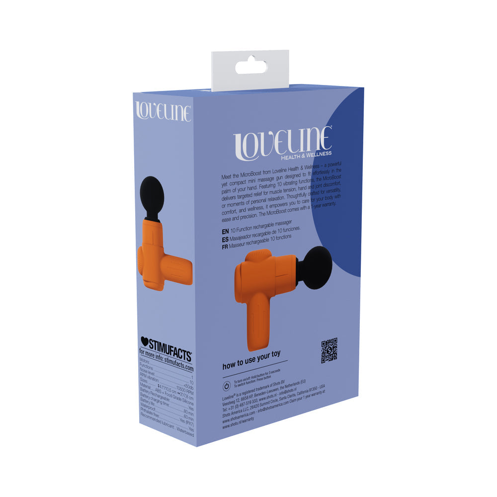 LoveLine MicroBoost Massager Silicone Orange