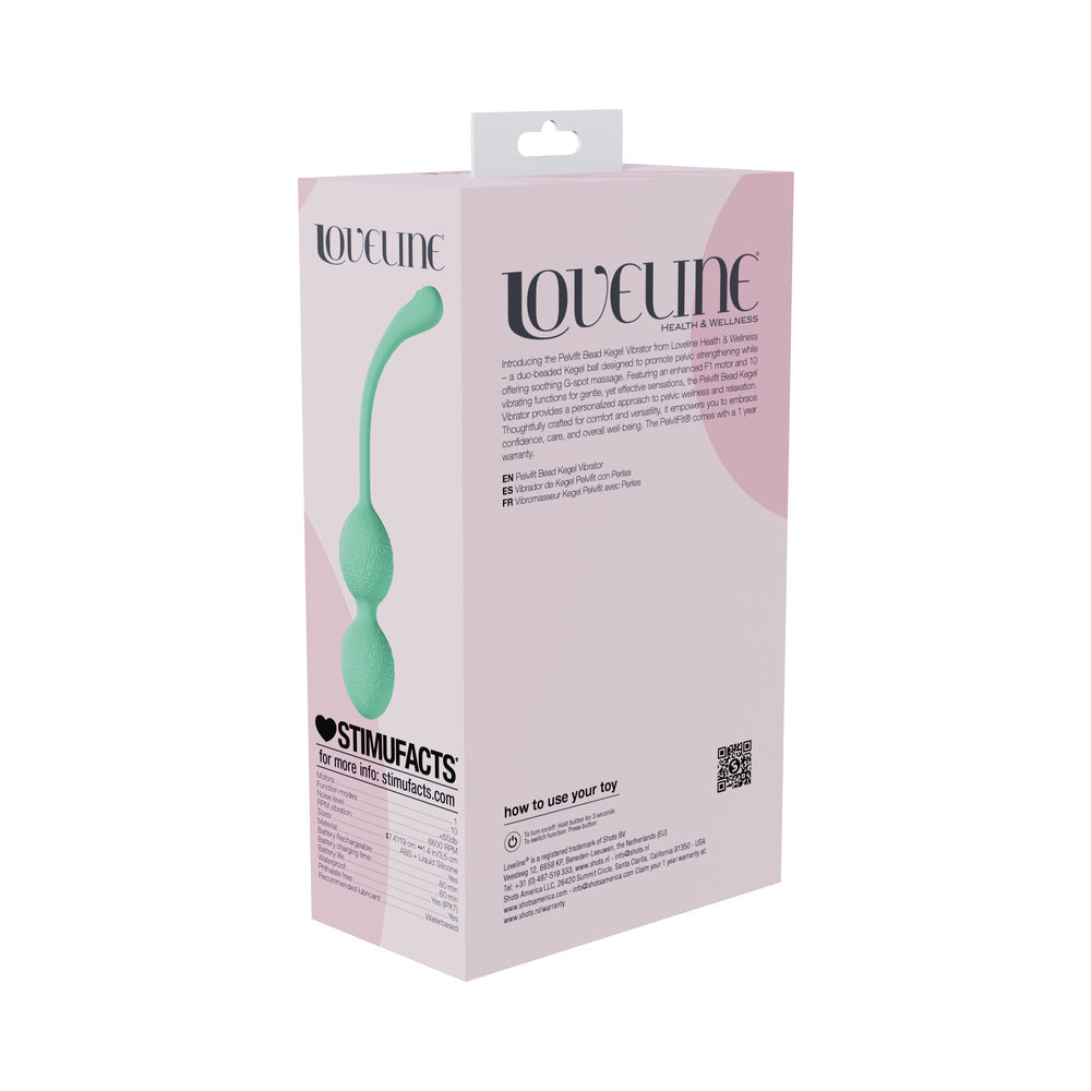 LoveLine PelviFit Beads Kegel Vibe Waterproof Remote Green