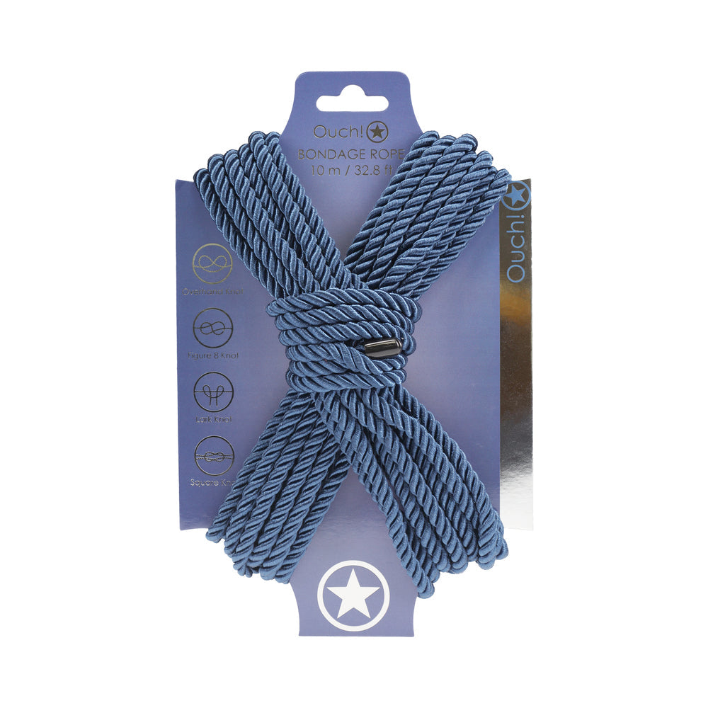 Ouch! Bondage Rope 10 m Nylon Navy Blue