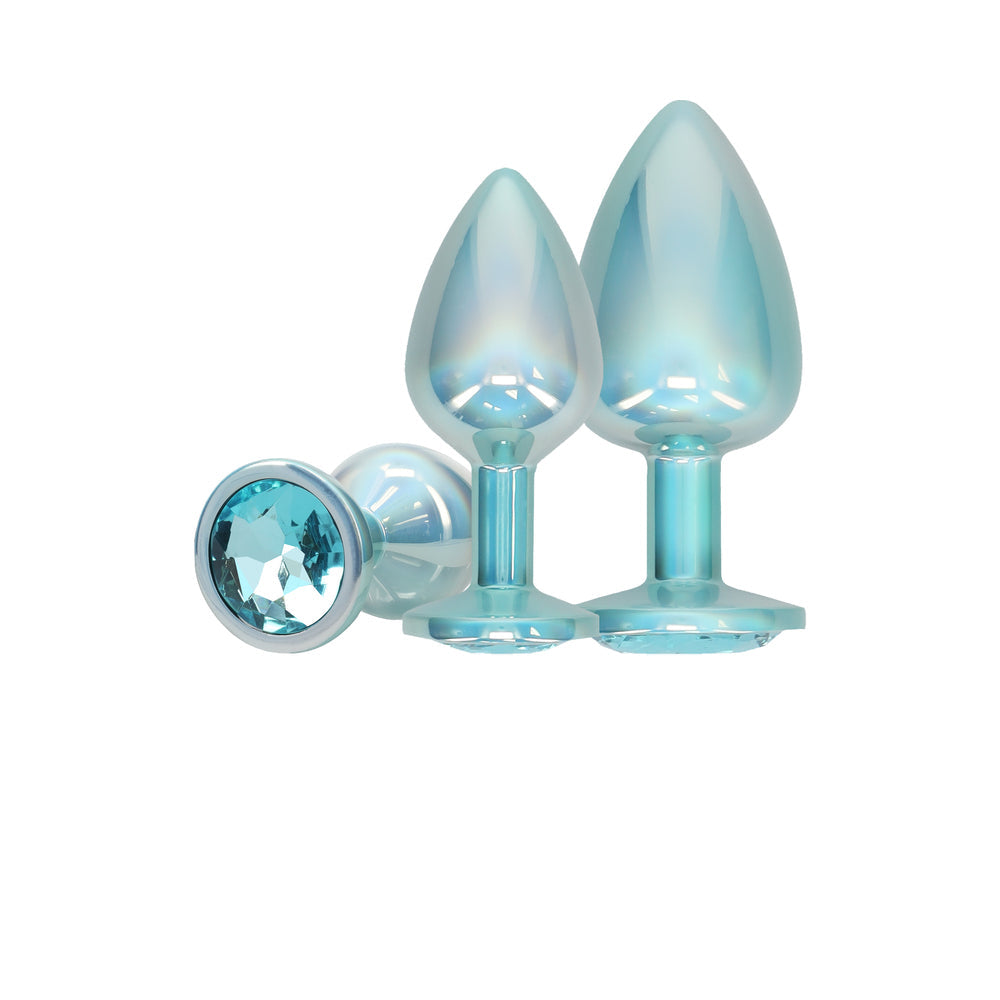Ouch! International Paris Collection Metal Anal Plug Set Blue