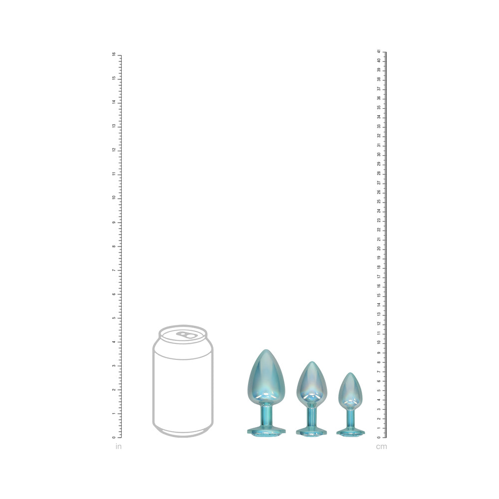 Ouch! International Paris Collection Metal Anal Plug Set Blue