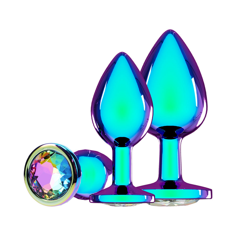 Ouch! International Venice Collection Metal Anal Plug Set Iridescent