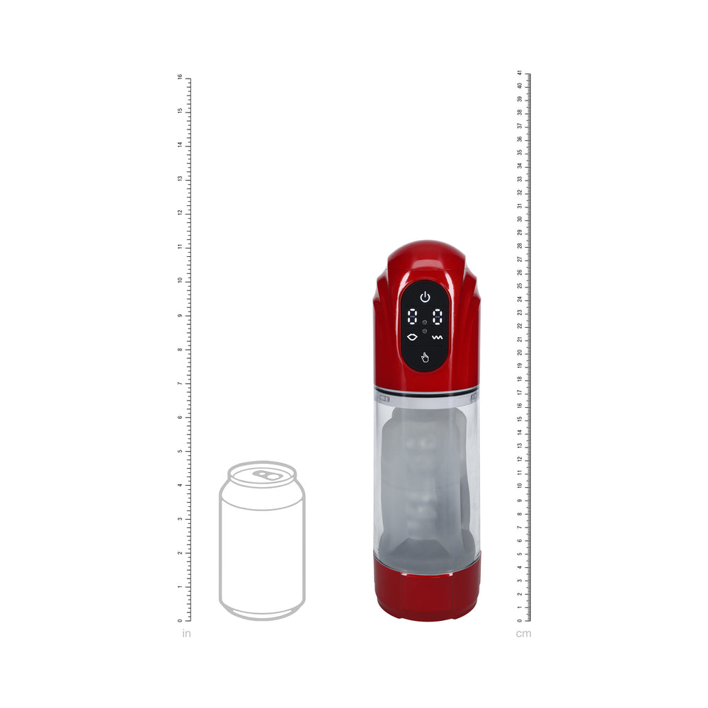 PUMPED TechnoThrust Automatic Masturbator Waterproof Metallic Red