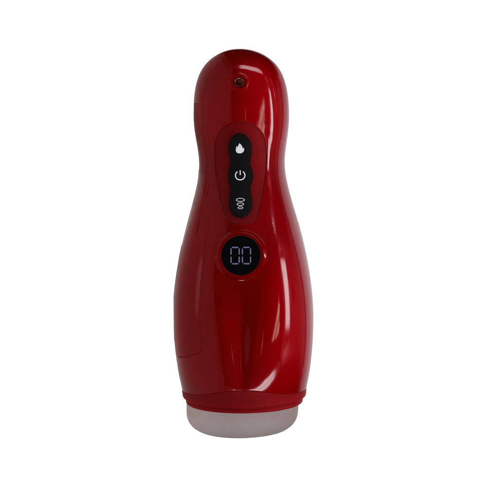 PUMPED Virtuo Masturbator Suction Vibration Phone Attachment Metallic Red