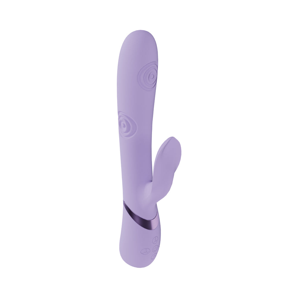 VIVE Fronda Rechargeable G-Spot and Tapping Leaf Clit Stimulator Lavender