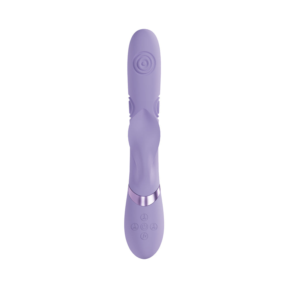 VIVE Fronda Rechargeable G-Spot and Tapping Leaf Clit Stimulator Lavender
