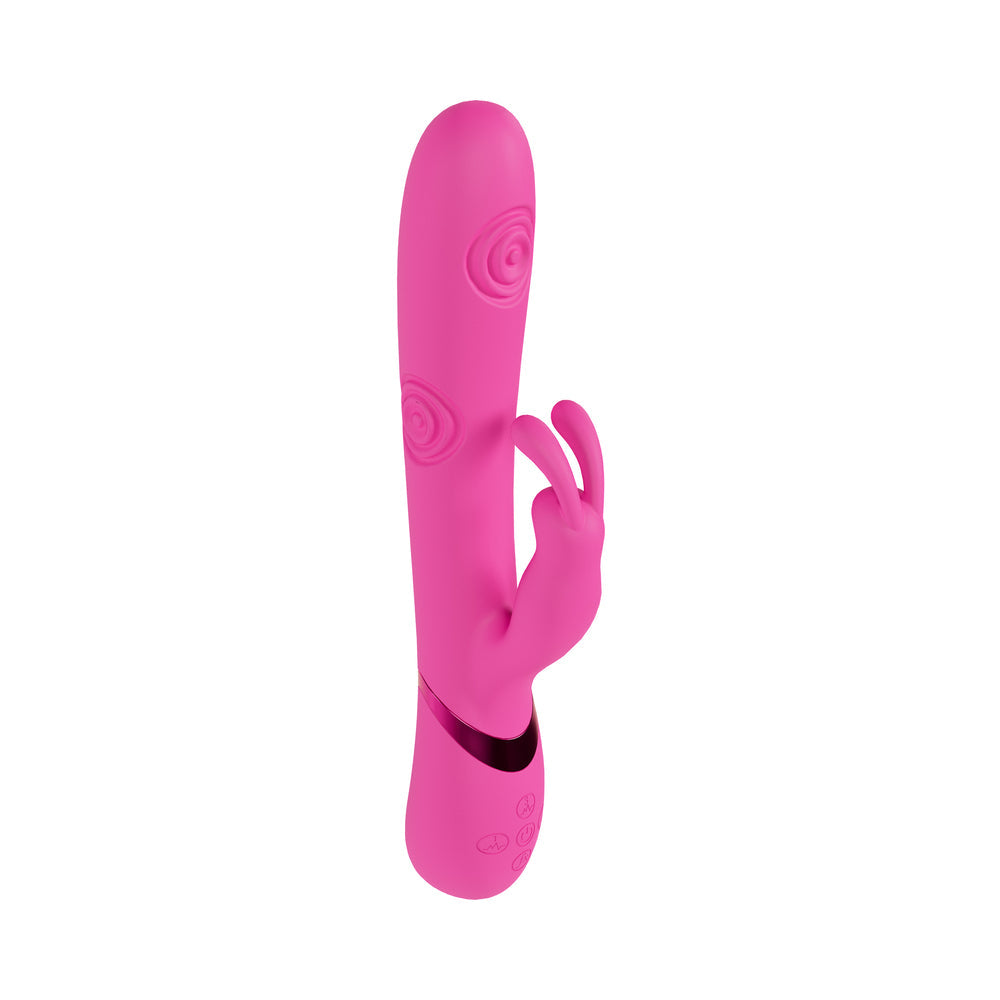 VIVE Mimi Rechargeable G-Spot Vibrating and Tapping Rabbit Pink