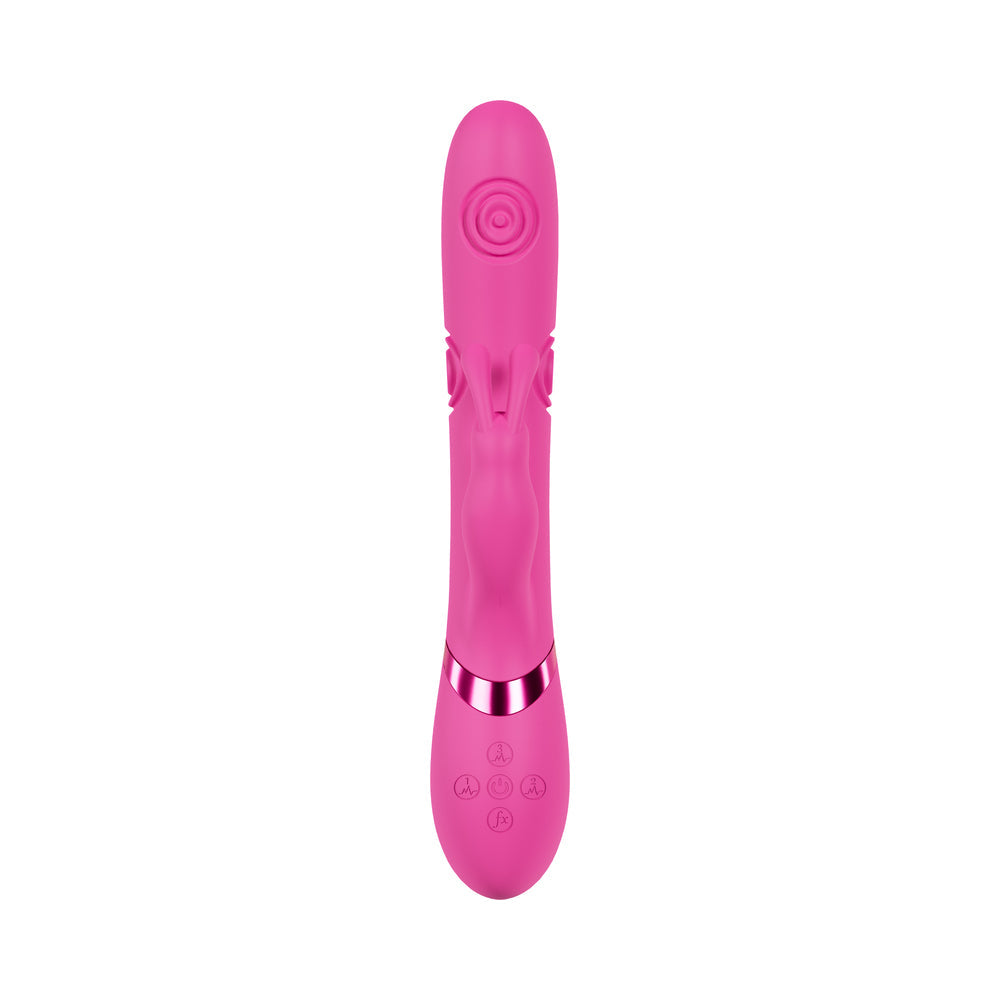 VIVE Mimi Rechargeable G-Spot Vibrating and Tapping Rabbit Pink