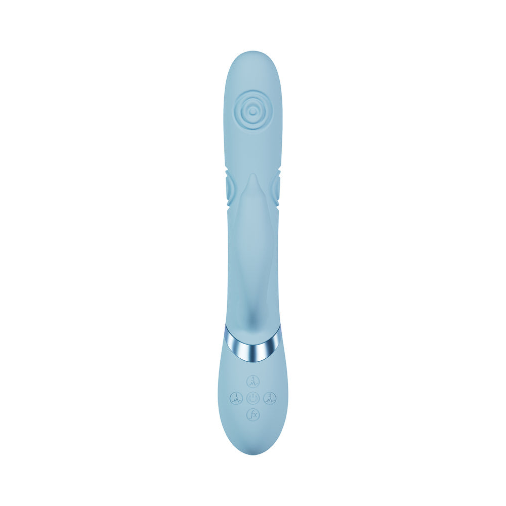 VIVE Pallina Rechargeable G-Spot and Tapping Beads Clit Stimulator Blue