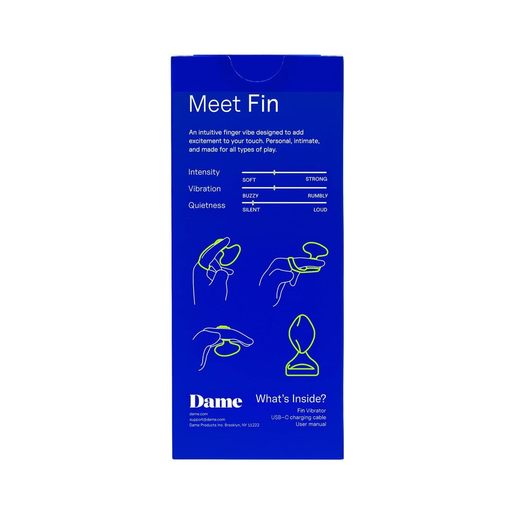 Dame Fin 2.0 Finger Vibrator Quartz