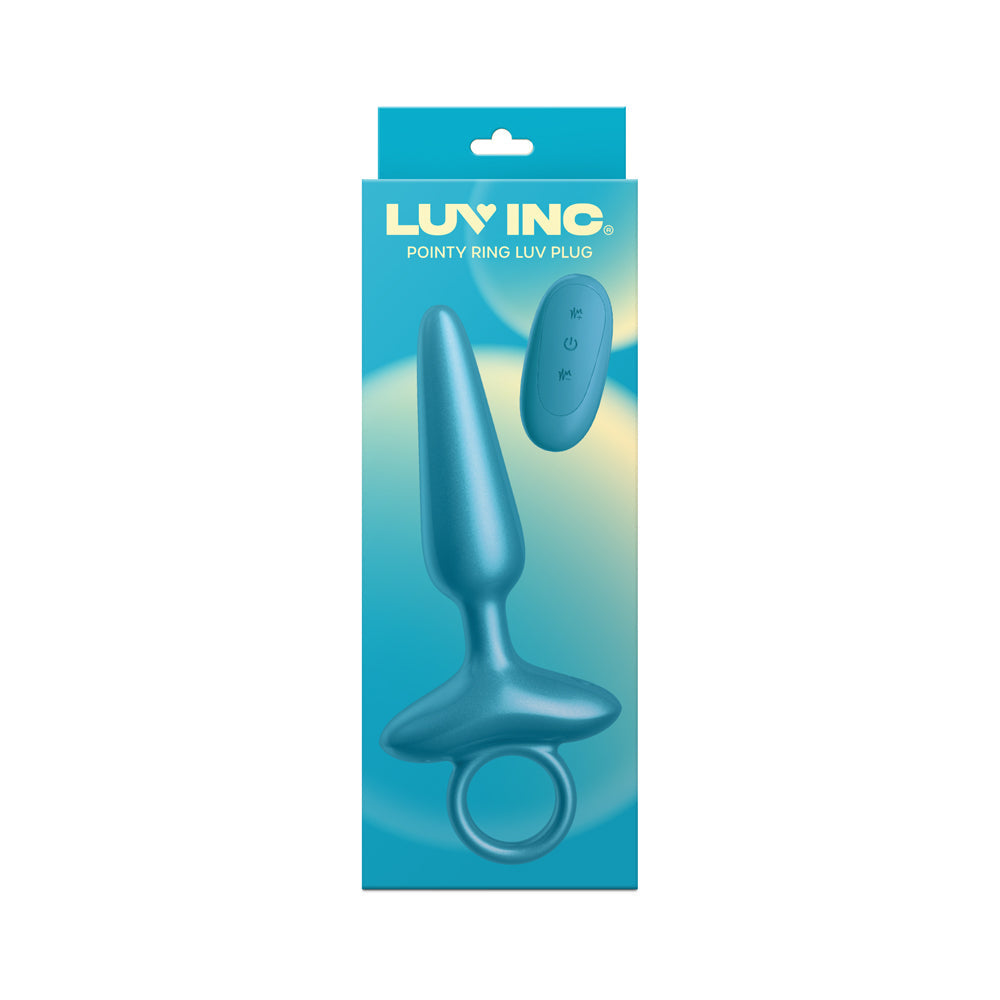 Luv Inc. Pr37: Pointy Ring Luv Plug Metallic Blue