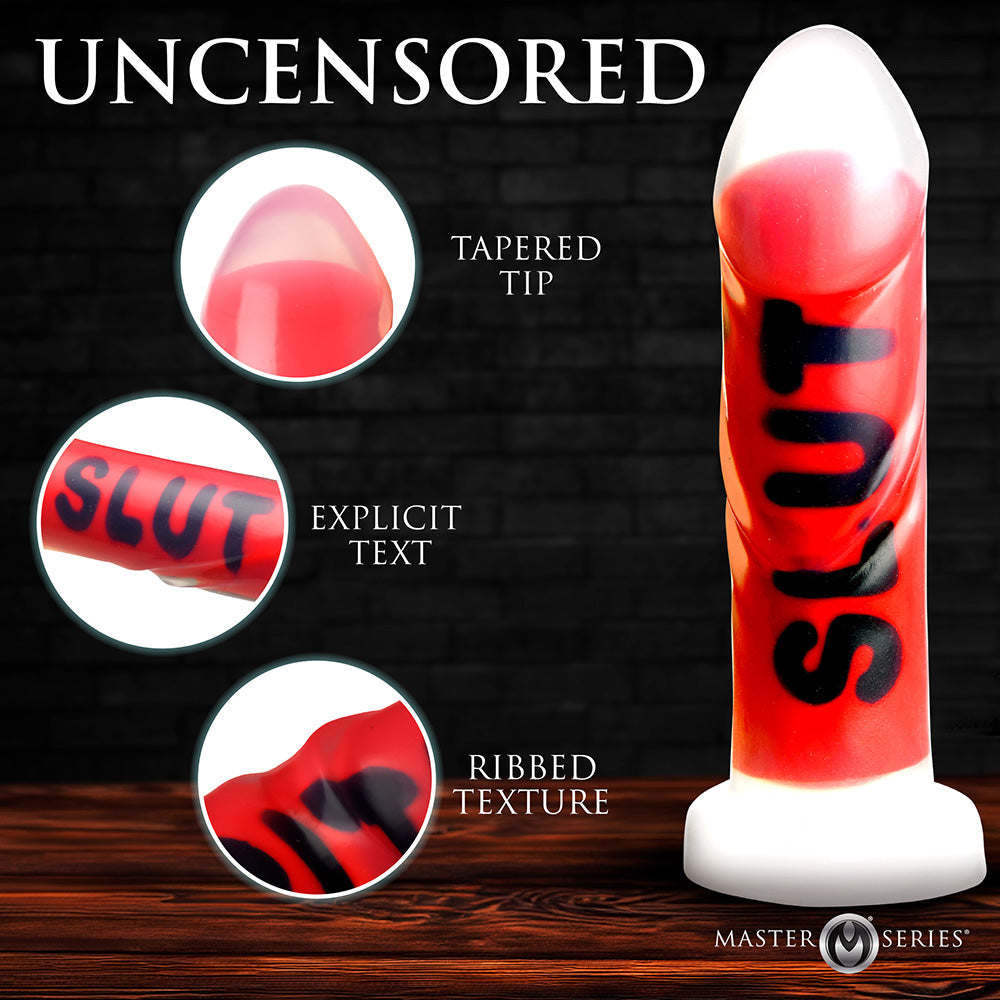 Master Series SLUT Silicone Dildo