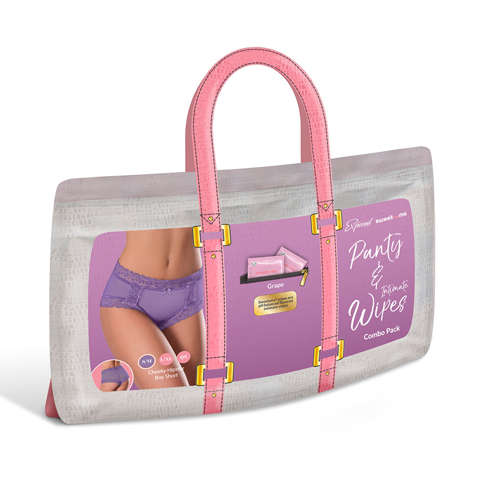 Magic Silk Sweetums Cheeky Hipster Boy Short Grape S/M