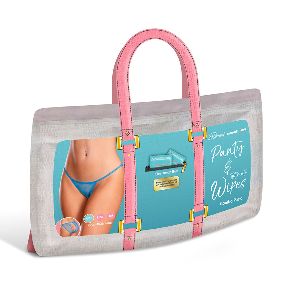 Magic Silk Sweetums Open Back Panty Cinnamon Buns S/M