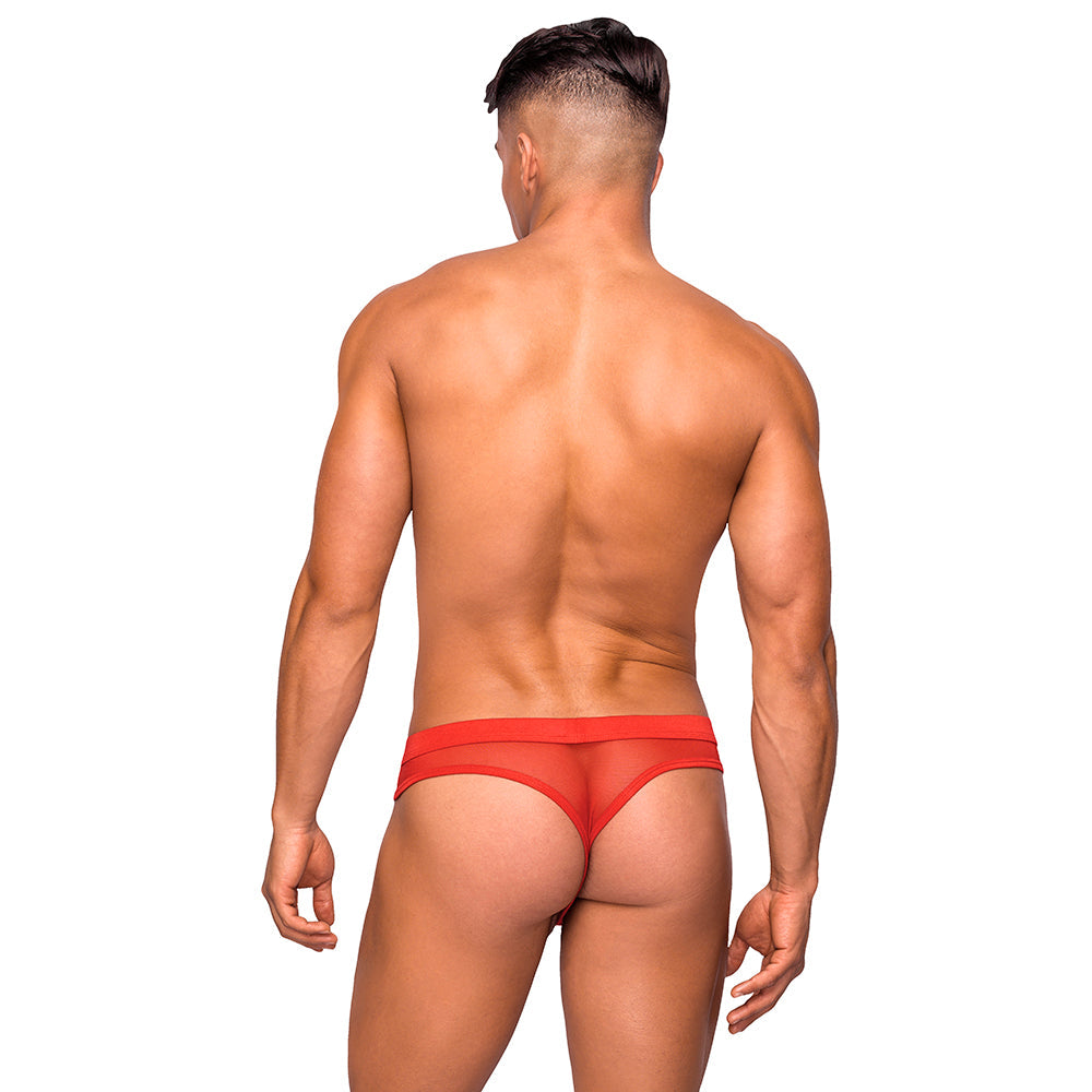 Male Power The Matchmaker Hose Thong Red L/XL