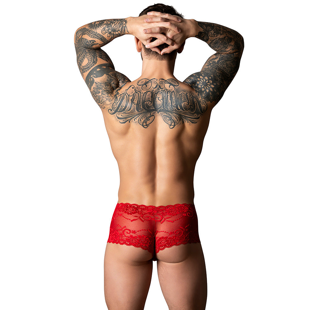 Male Power The Ultimate Duo CRR Mini Short & Red Cock Ring Red M