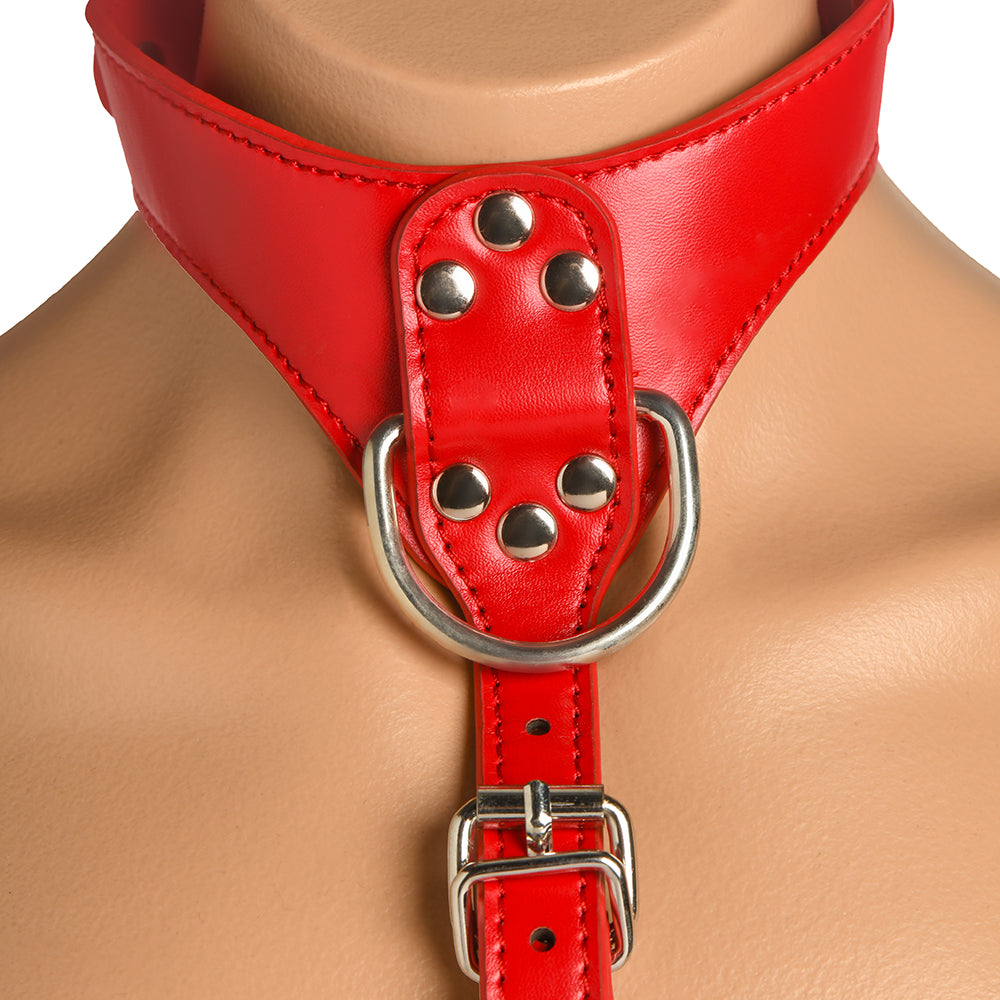 Master Series Vixen Chest Harness Red