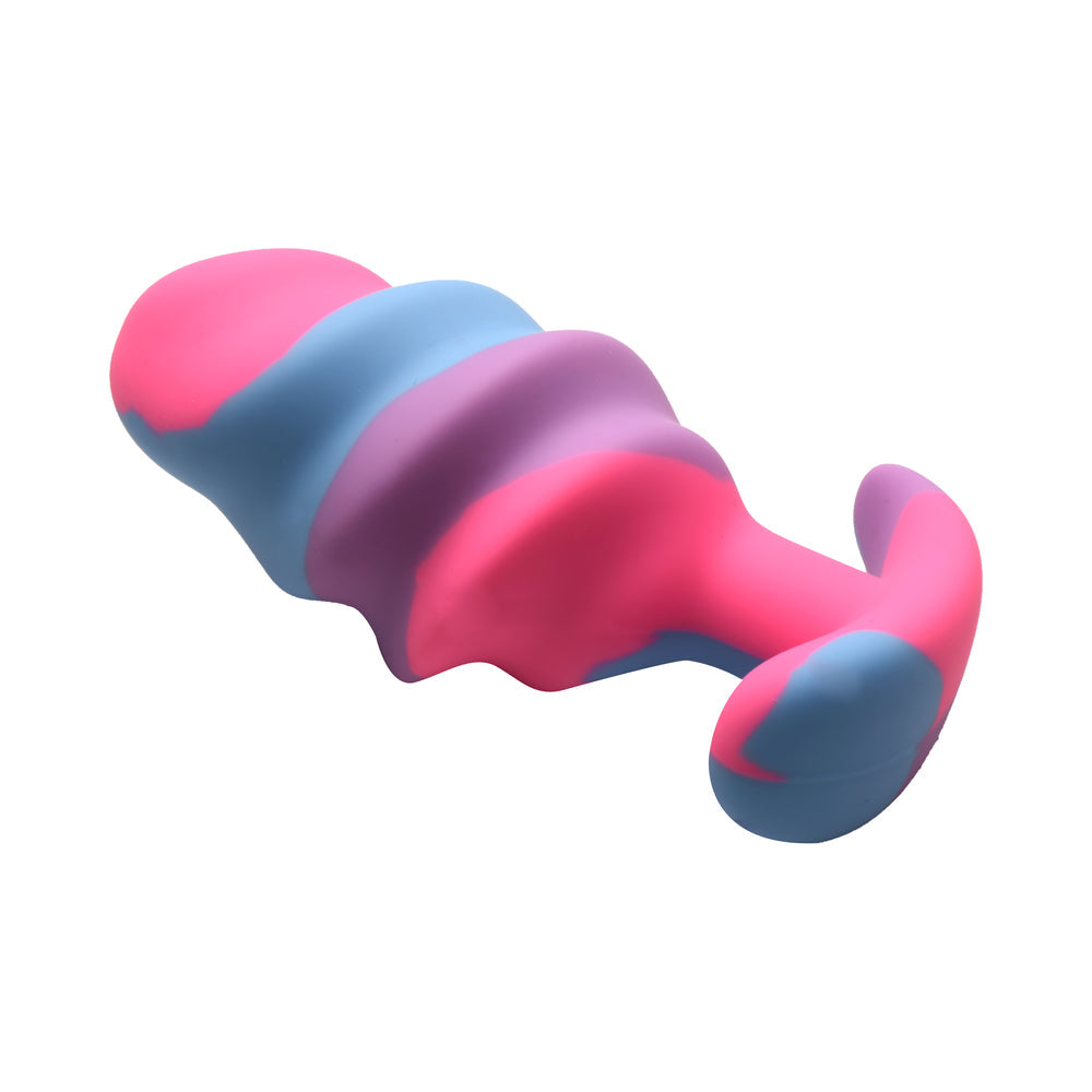 Creature Cocks Unicorn Swirl Silicone Butt Plug Large