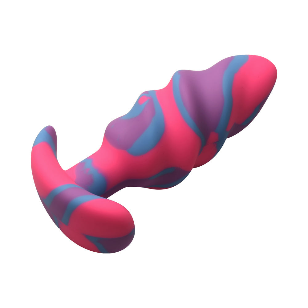 Creature Cocks Unicorn Swirl Silicone Butt Plug Medium