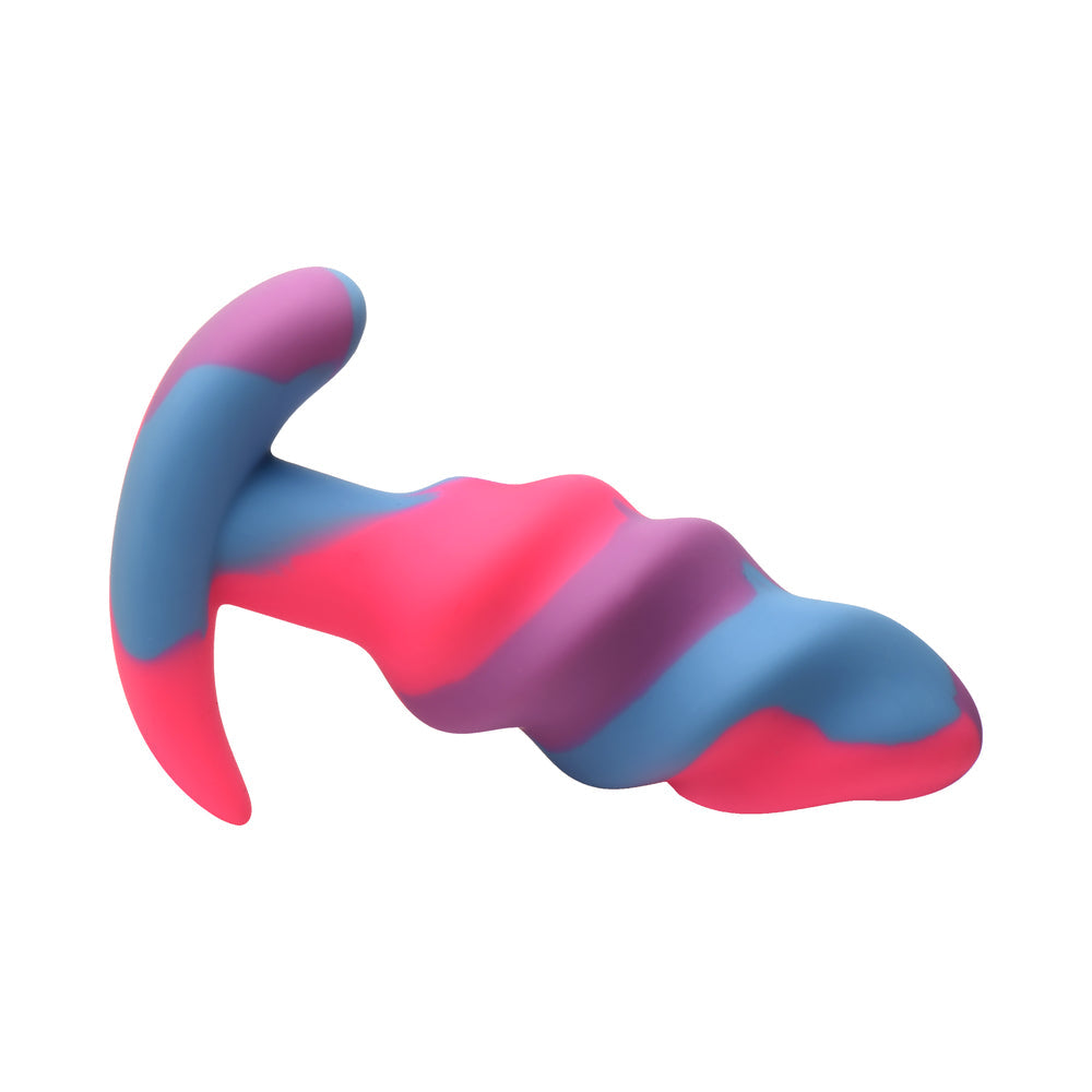Creature Cocks Unicorn Swirl Silicone Butt Plug Small