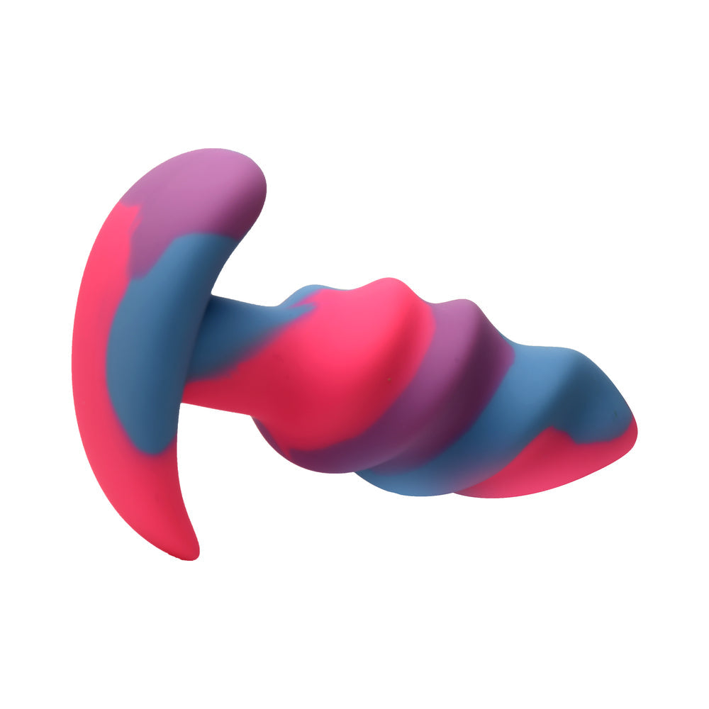 Creature Cocks Unicorn Swirl Silicone Butt Plug Small