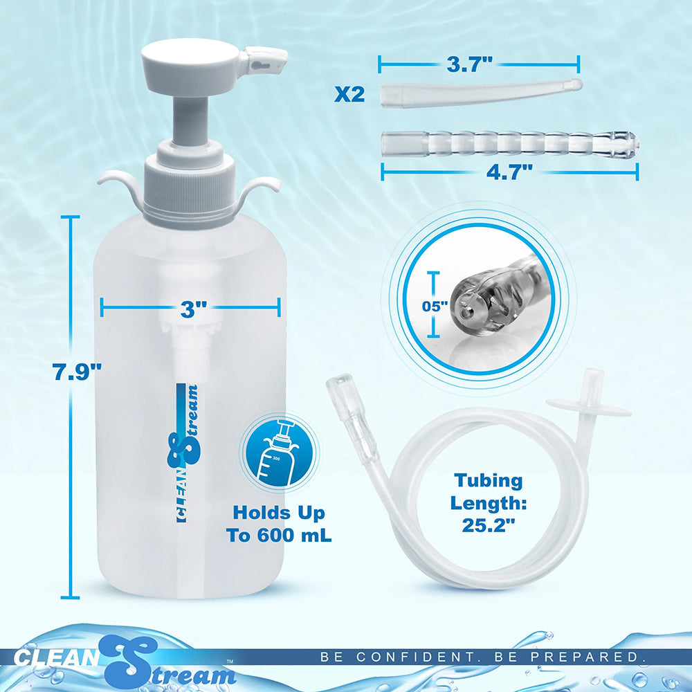 CleanStream XL Enema Bottle with 3 Attachments