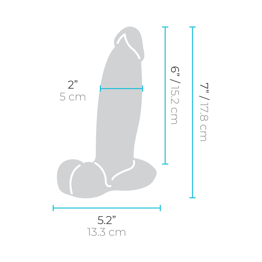 b-Vibe Slipskin Realistic Silicone Dildo 7 in. Girthy Mocha