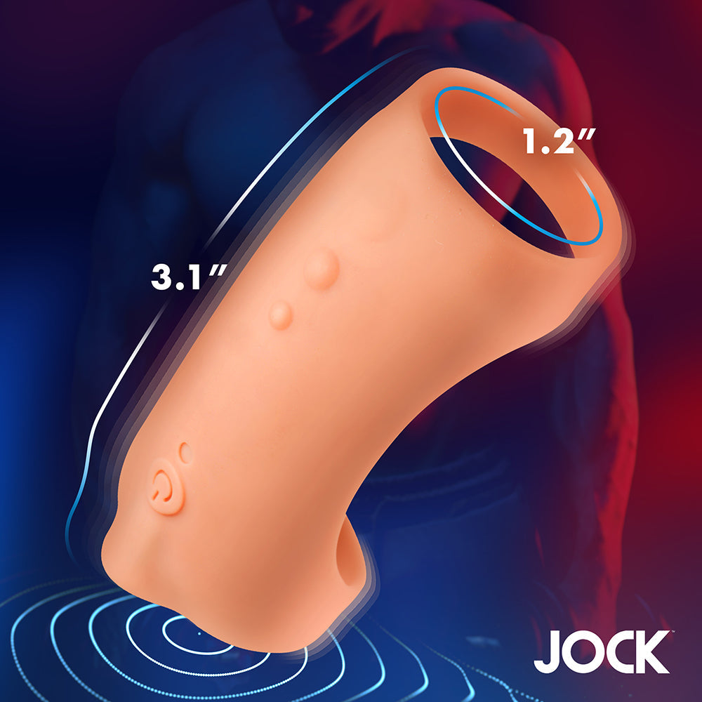 JOCK Vibrating Silicone Penis Sleeve Medium