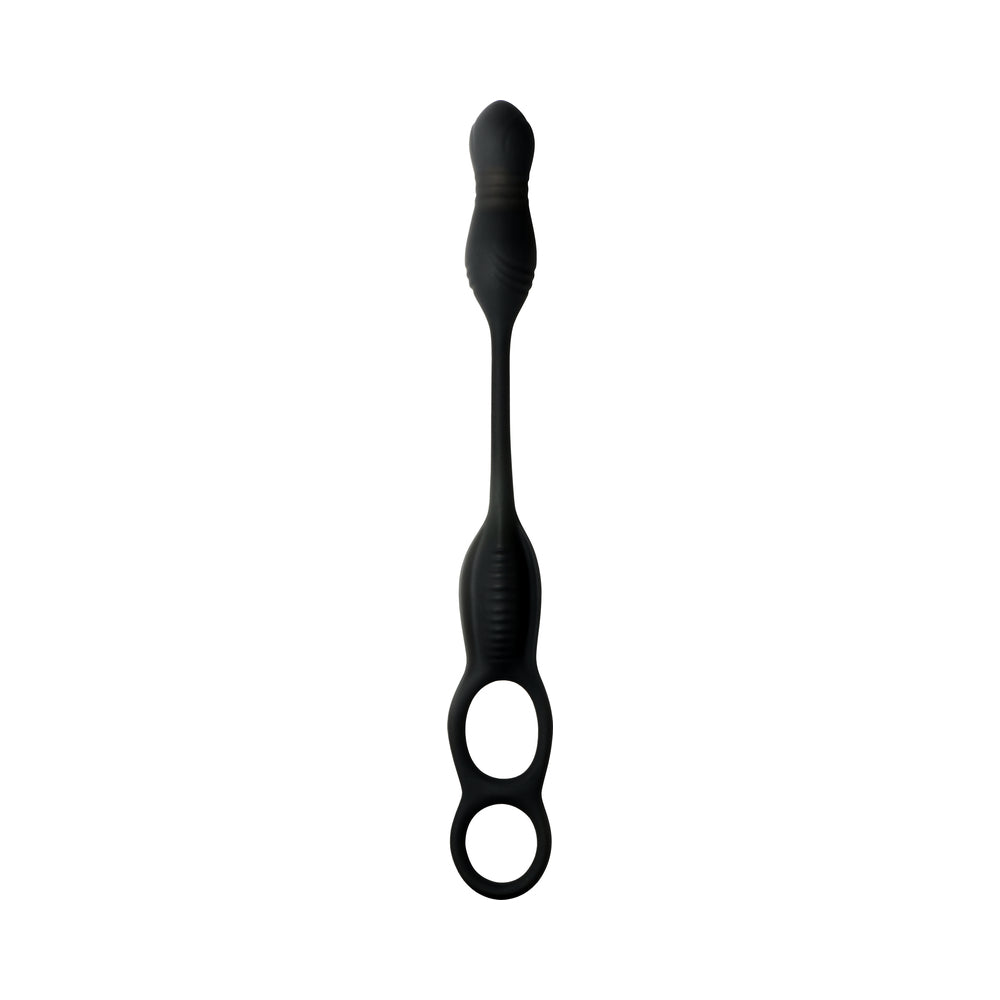 JOCK Silicone Vibrating Plug with Cock & Ball Ring and Remote