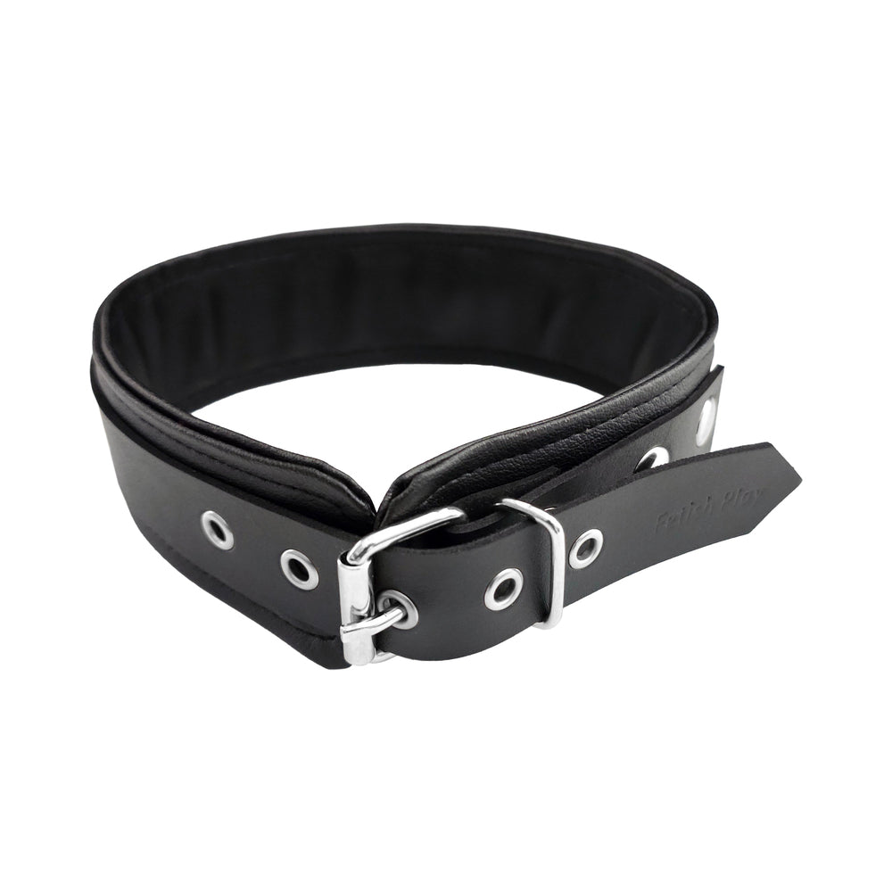 Rouge Fetish Play Vegan Collar Black