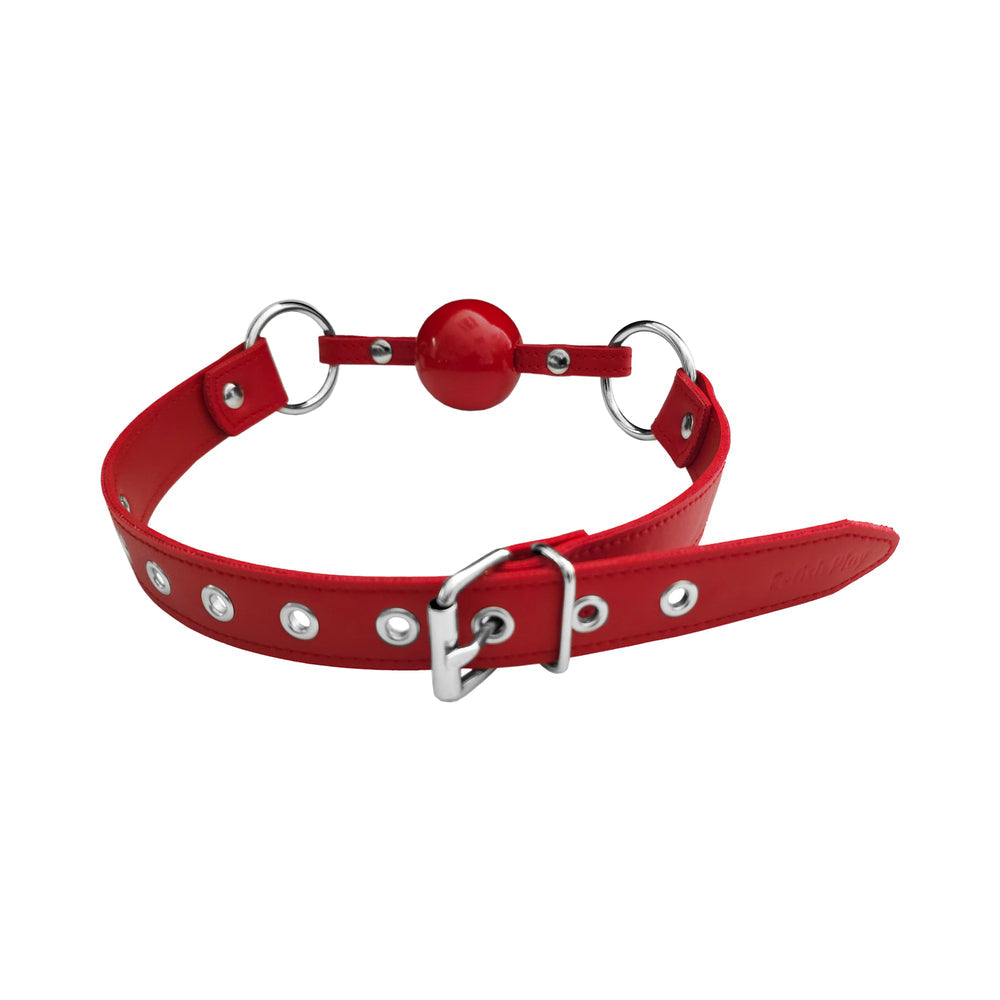 Rouge Fetish Play Vegan Ball Gag Red