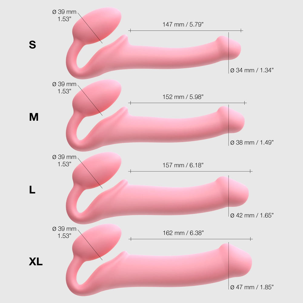Strap-On-Me Semi-Realistic Bendable Strap-On XL Pink