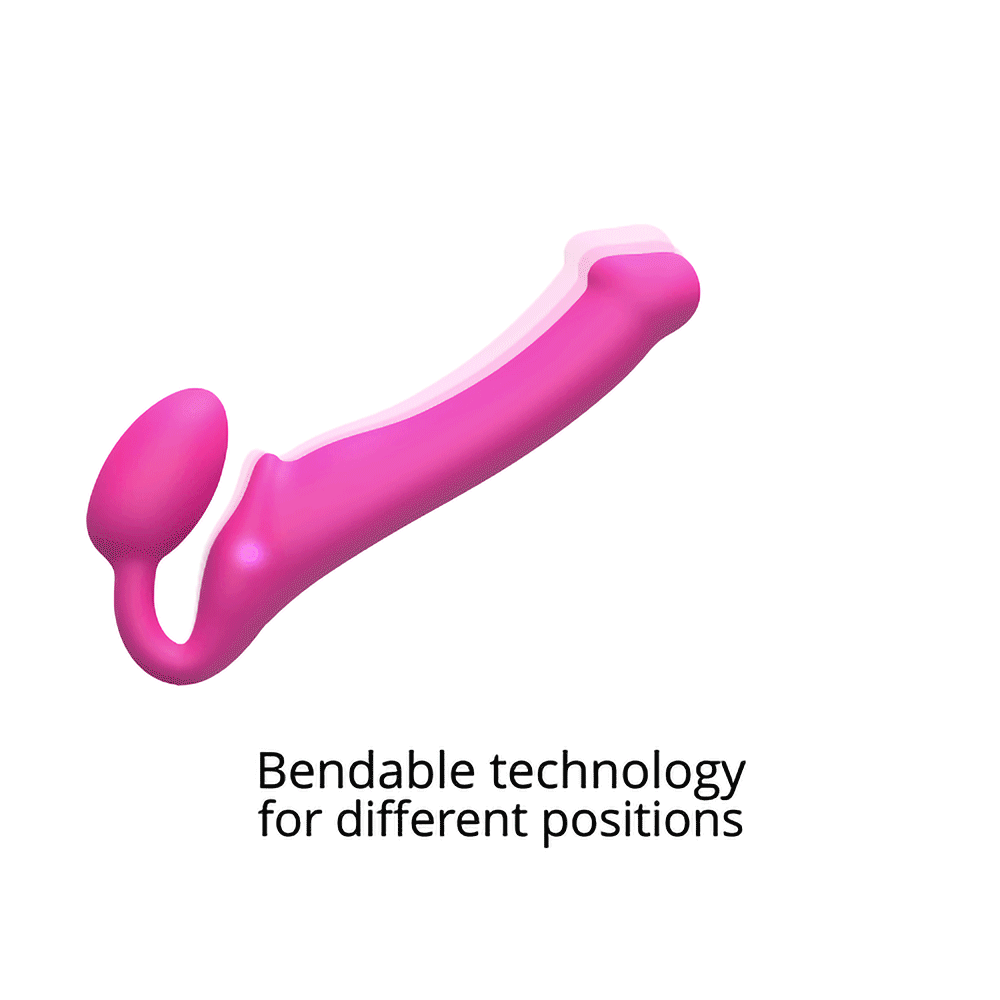 Strap-On-Me Vibrating Bendable Strap-On XL Fuchsia
