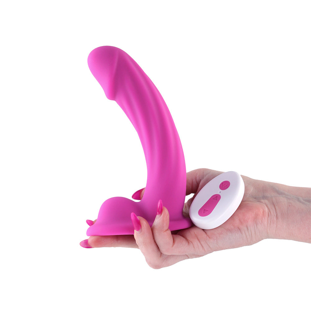 Colours Curve Vibrating 6 in. Dildo Pink