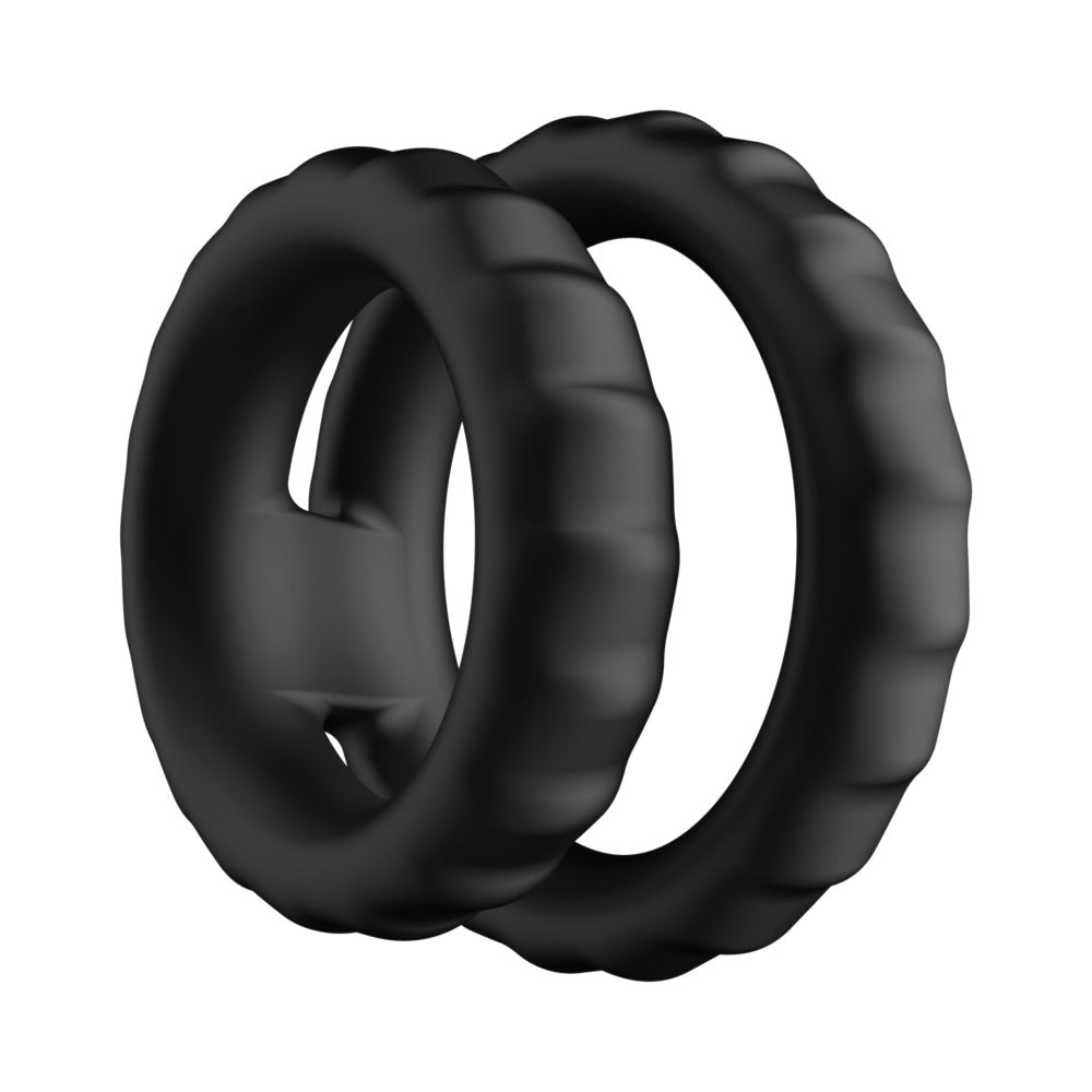Forto F-43: Tiered Cock & Ball Ring Black