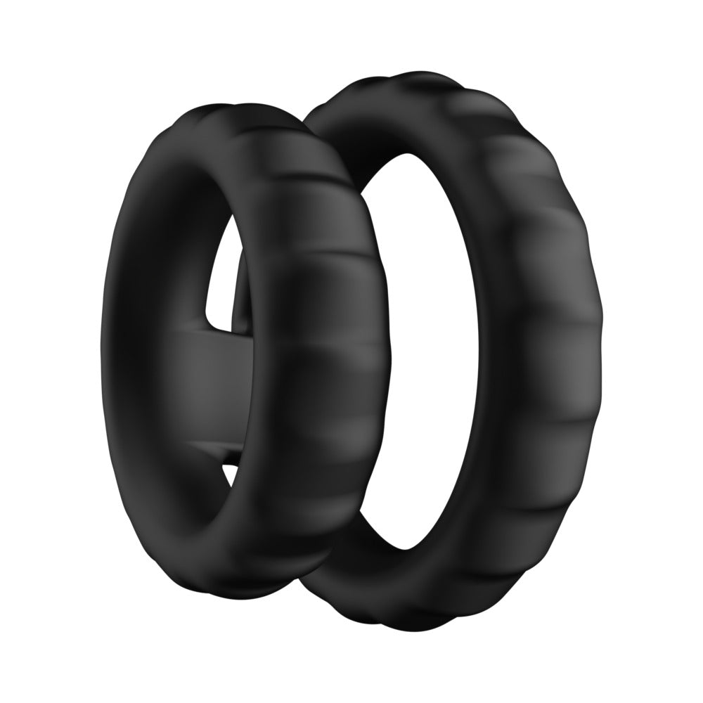 Forto F-43: Tiered Cock & Ball Ring Black