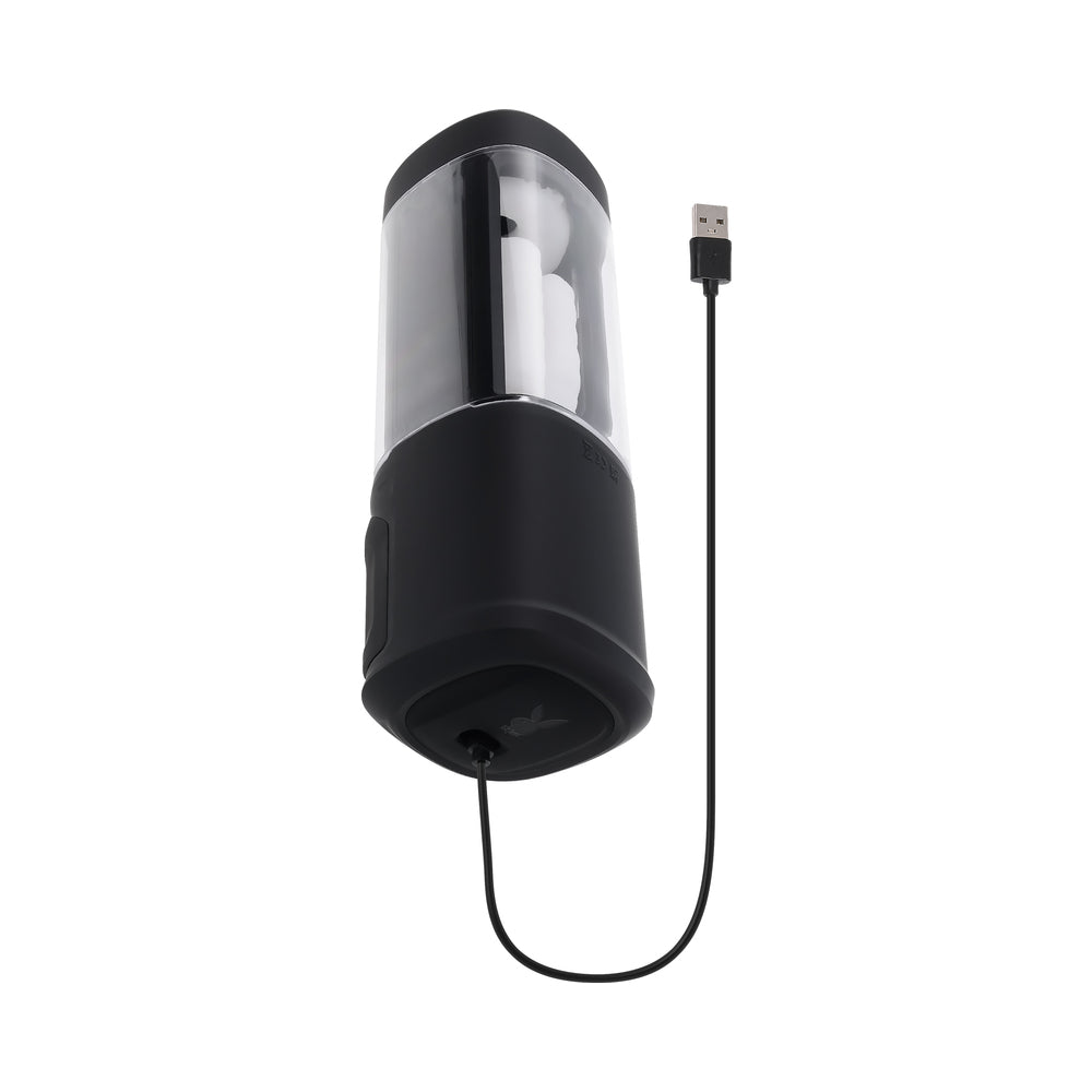 Playboy Side Piece Rechargeable Vibrating Warming Stroker