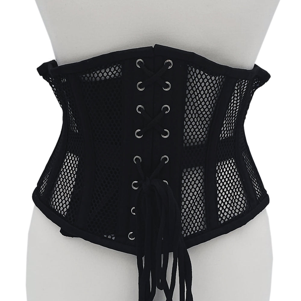 Rouge Mesh Corset Black S/M