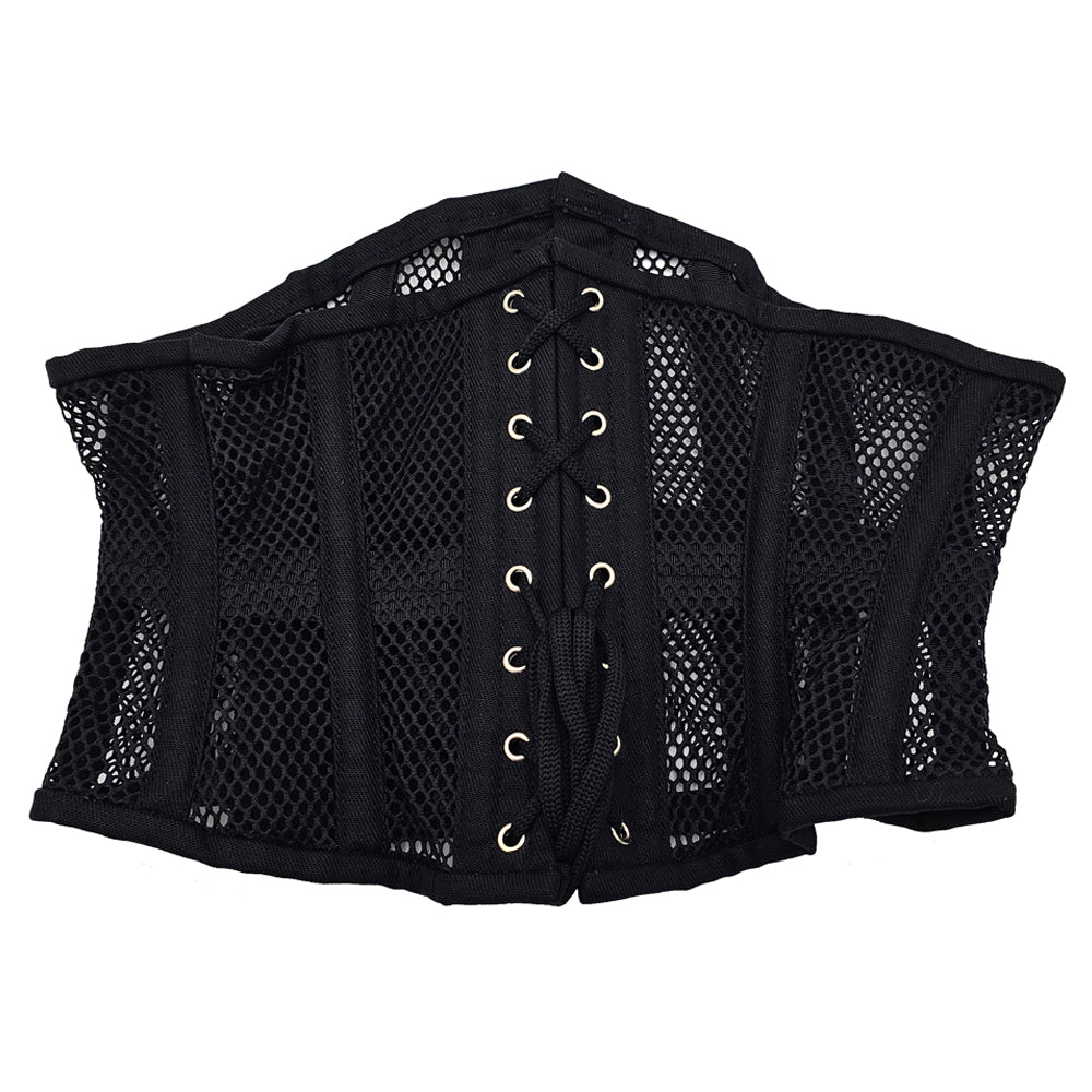 Rouge Mesh Corset Black S/M