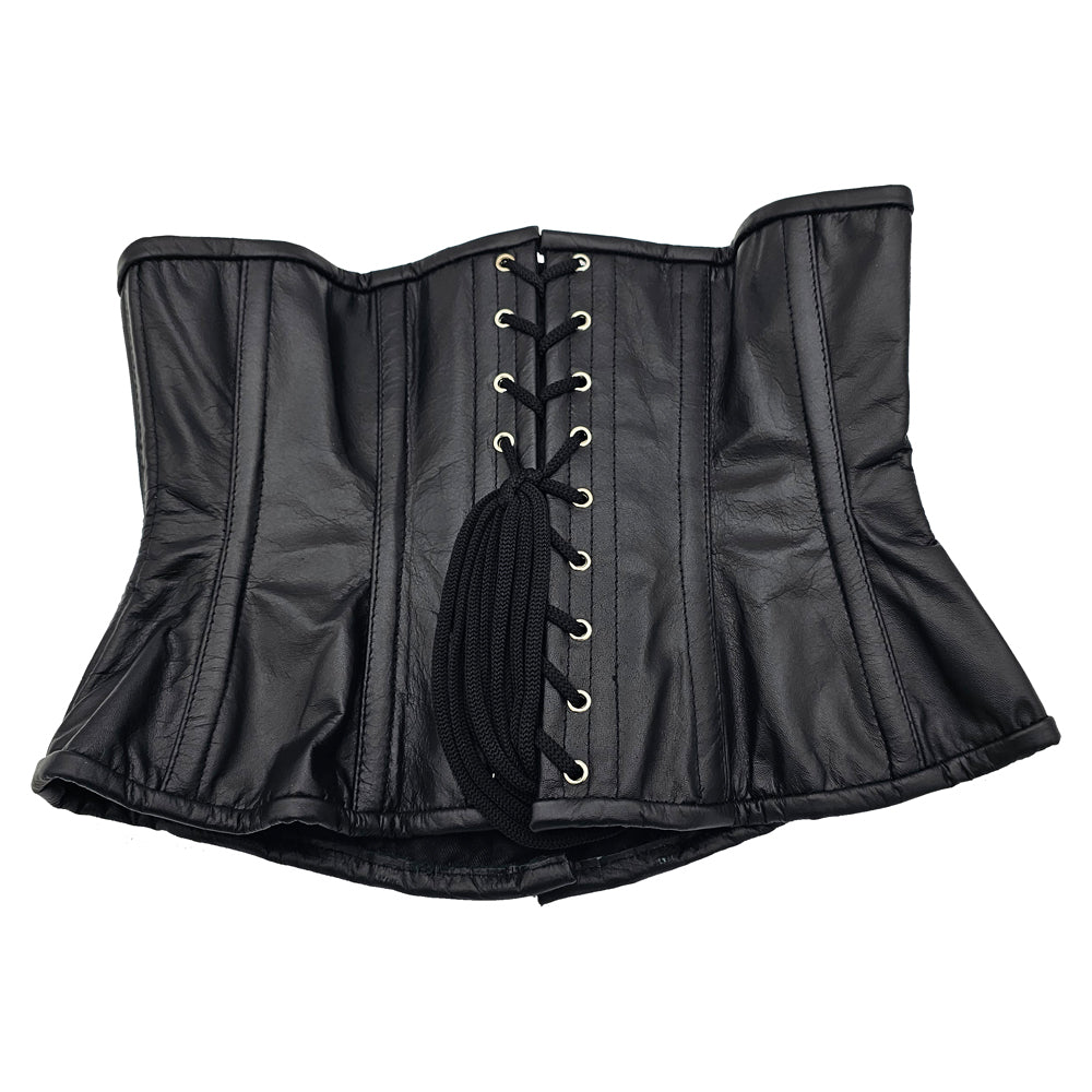 Rouge Leather Corset Black S/M